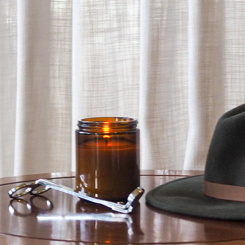 Amber Glass Candle