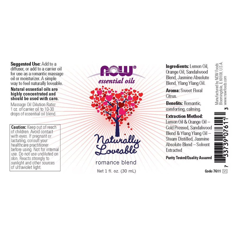 Now Essential Oils Blend Pack – Purifying, Sleep, Calming, Focusing & Romance (1oz Each)