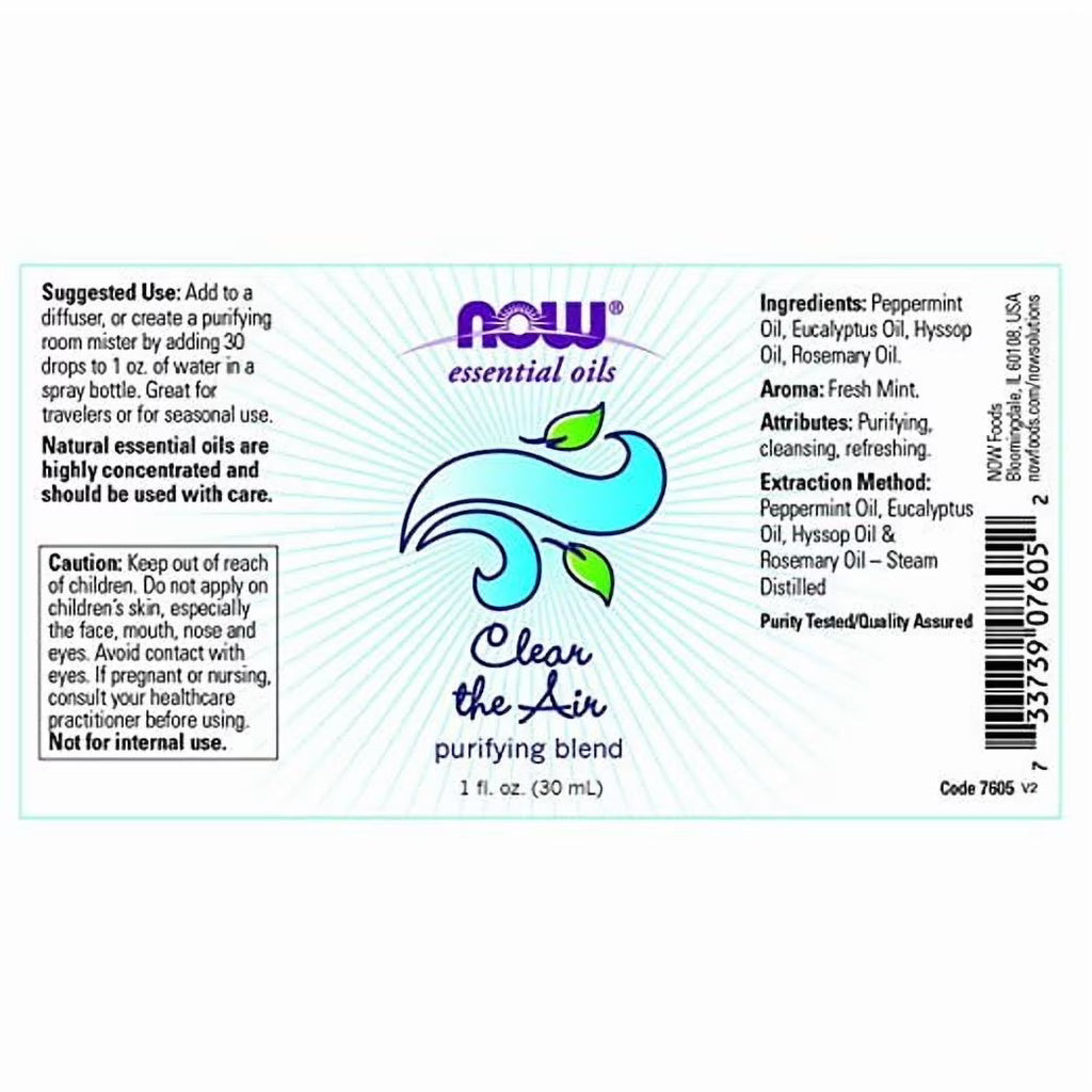 Now Essential Oils Blend Pack – Purifying, Sleep, Calming, Focusing & Romance (1oz Each)