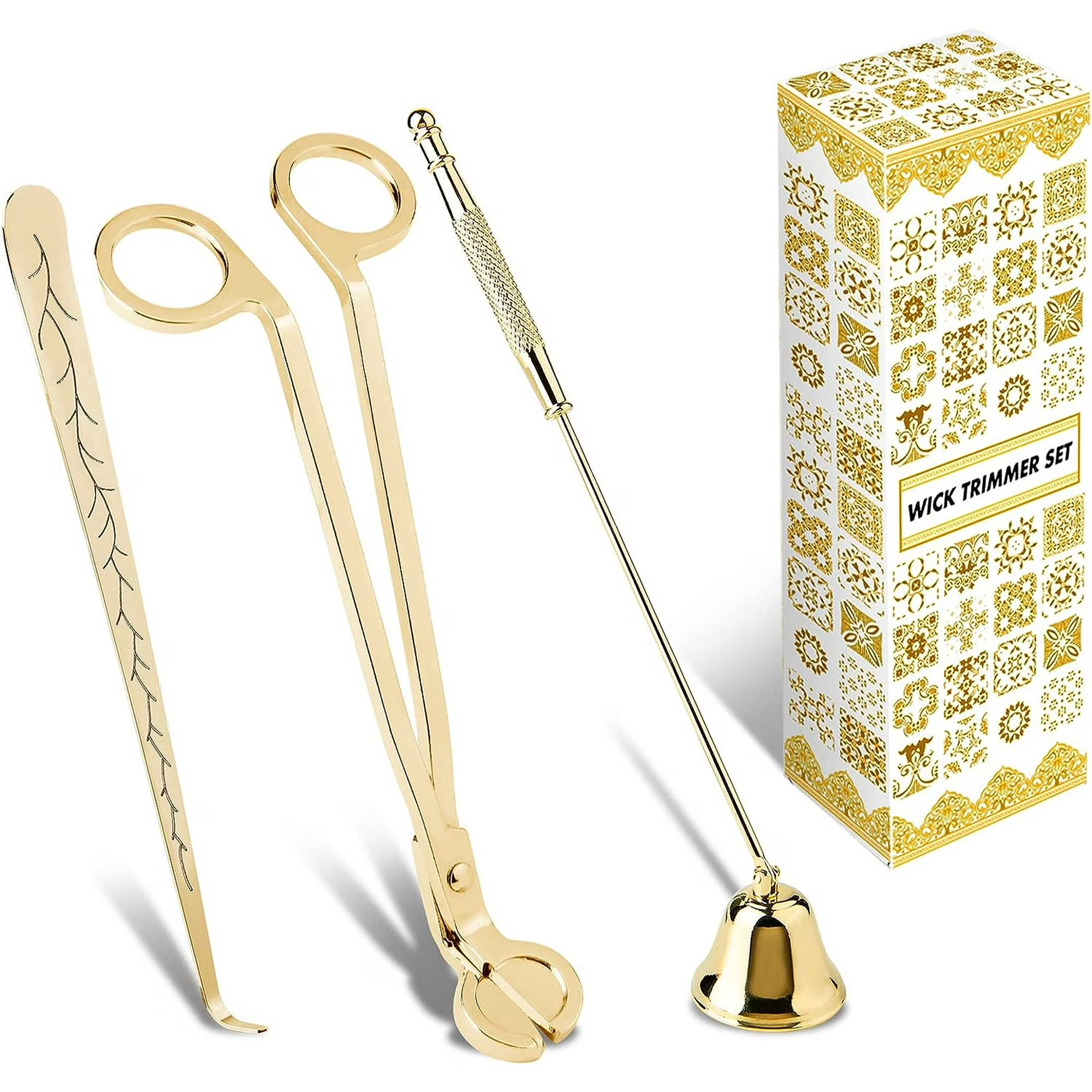 3 in 1 Candle Wick Trimmer, Candle Snuffer & Wick Dipper Tool Set