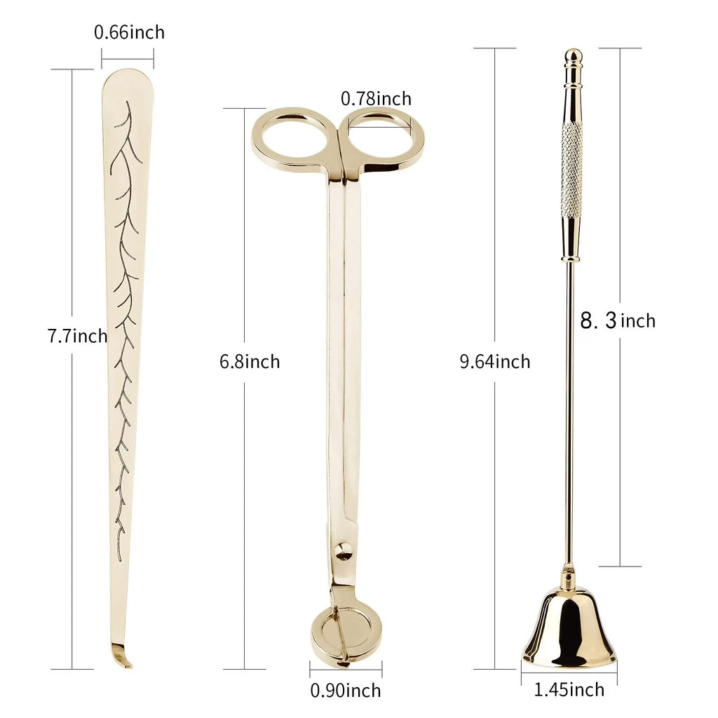 3 in 1 Candle Wick Trimmer, Candle Snuffer & Wick Dipper Tool Set