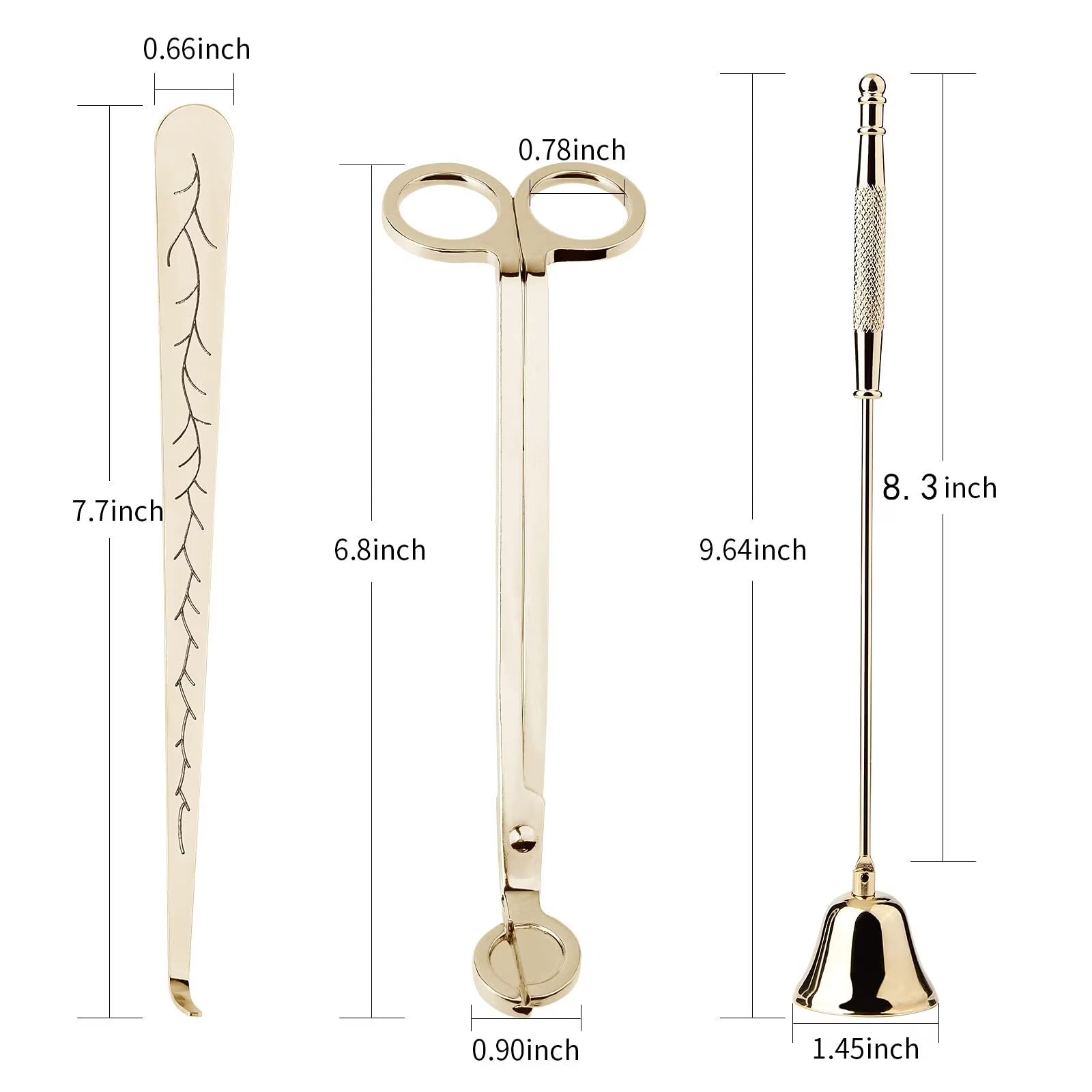 3 in 1 Candle Wick Trimmer, Candle Snuffer & Wick Dipper Tool Set
