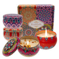BYXAS 4 Pack Candles for Home Scented Aromatherapy Candles Gift Set