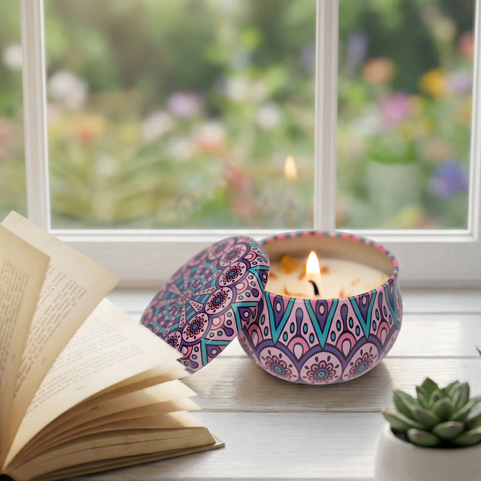 BYXAS 4 Pack Candles for Home Scented Aromatherapy Candles Gift Set