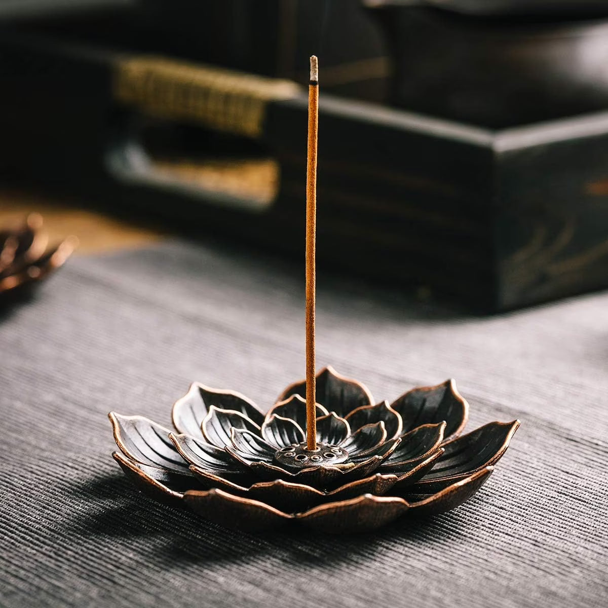 2 Pack Brass Incense Burner Holder – Lotus Shaped Stick Incense Holder