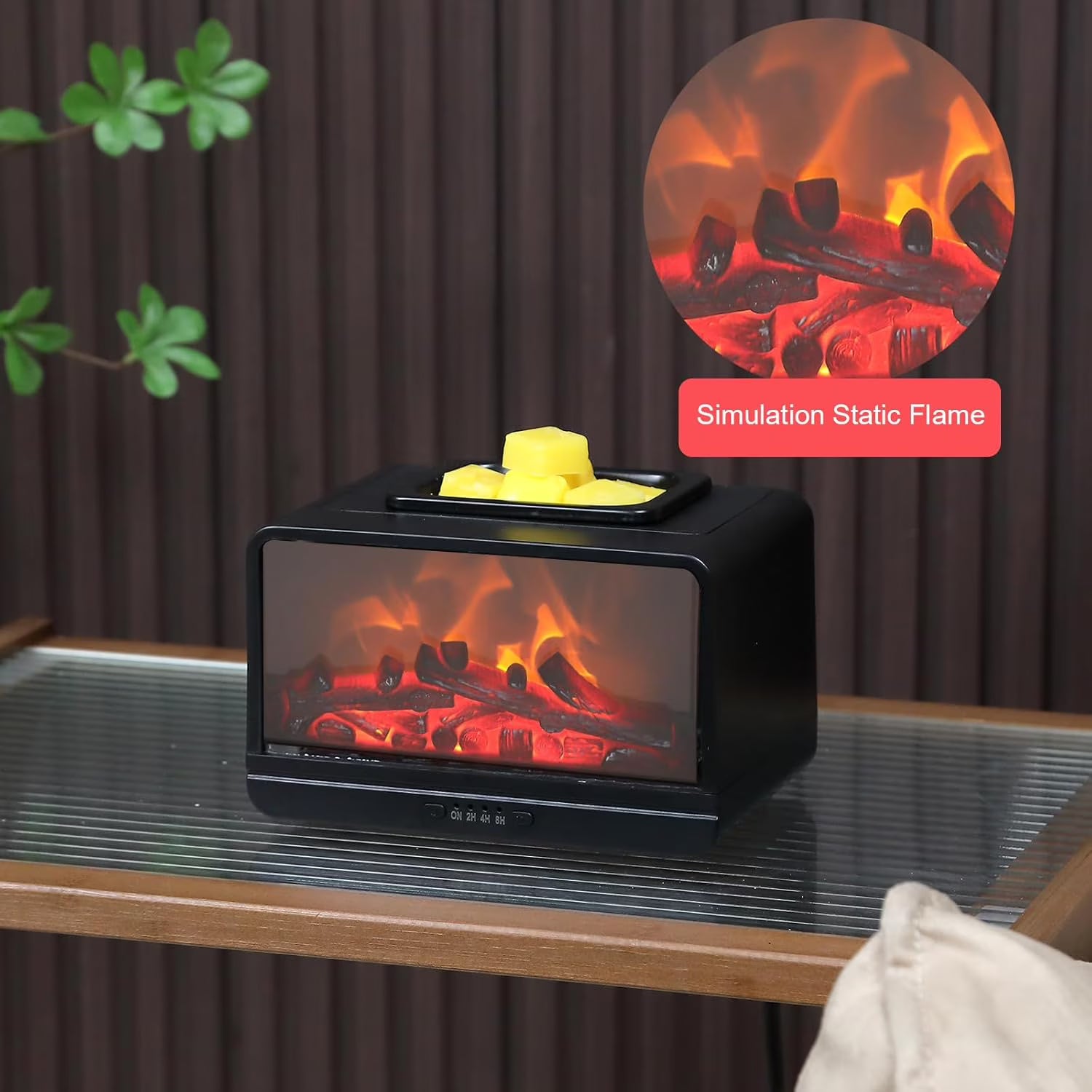 Leyoue Dynamic Flame Fireplace Electric Wax Melt Warmer